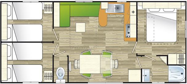 Cottage for 6 people in Camping de la Forêt in Jumièges near Rouen